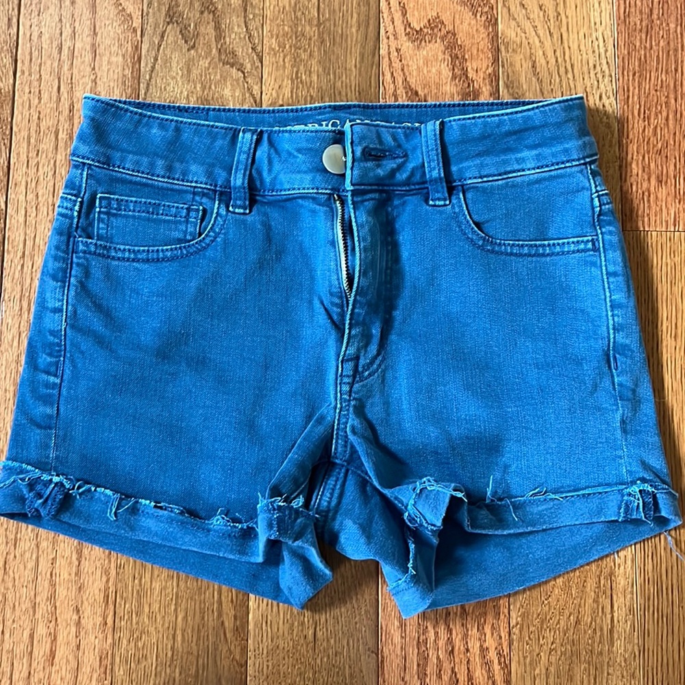 AEO High Rise Blue Jean Short